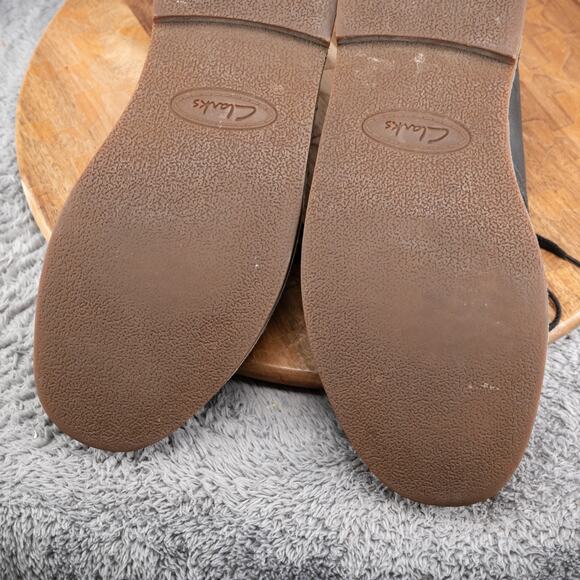 Men's Clark Leather Chukka Boot Black Size 9 1/2 Great Condition! - Picture 7 of 8